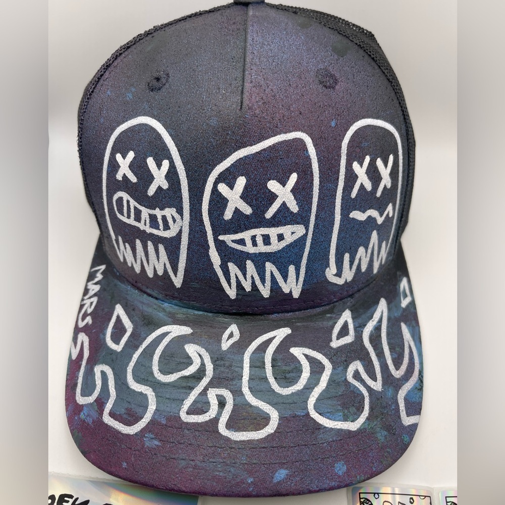 JOEY MARS Autographed Custom Northern Lights Hat, Snapback Trucker Hat, Artwork​ - Picture 2 of 7